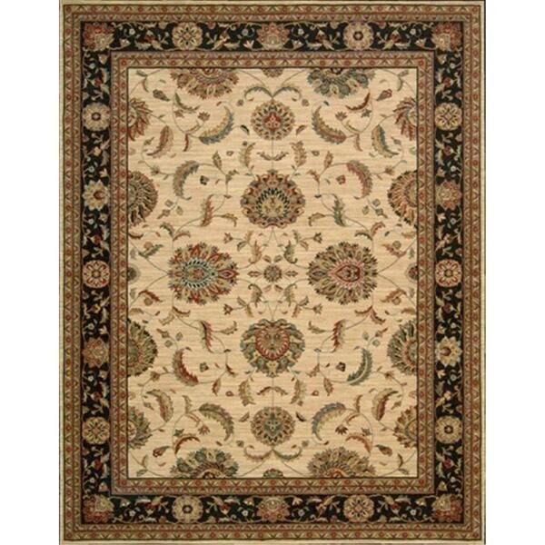 Living Treasures Area Rug Collection Ivory And Black 3 Ft 6 In. X 5 Ft 6 In. Rectangle, Nourison, Mfr#: 99446671547